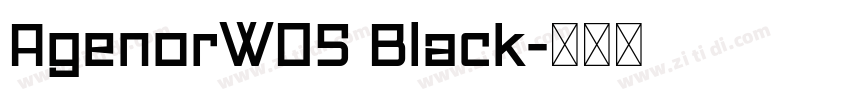 AgenorW05 Black字体转换